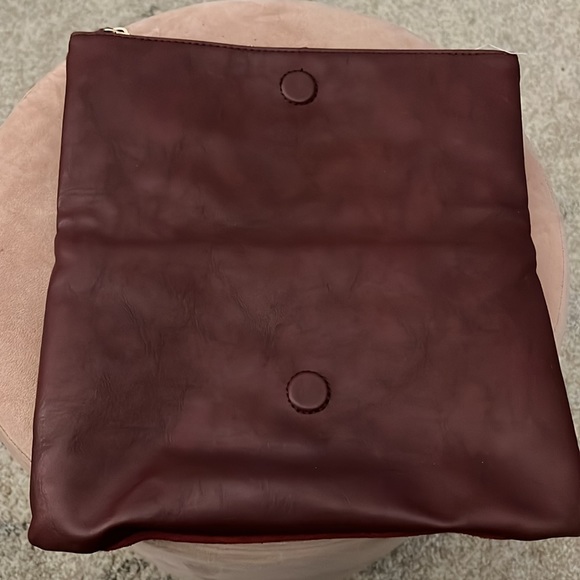 Sole Society suede and vegan leather fold over clutch - Picture 2 of 6